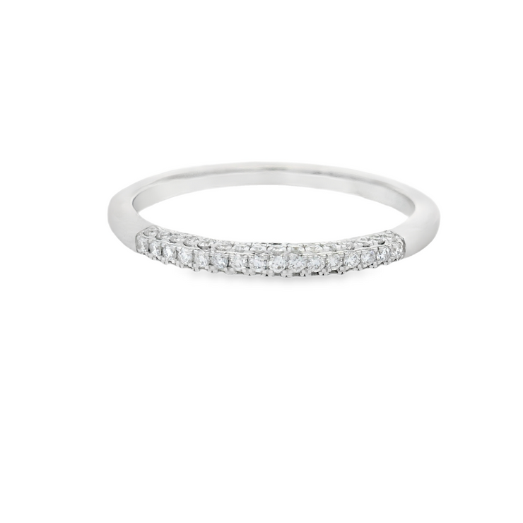 Pave Diamond Wedding Band – 1/6 Ct