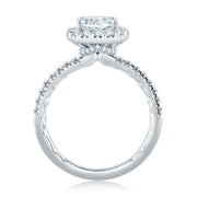 A Jaffe - Halo & Hidden Halo Diamond Engagement Ring Setting