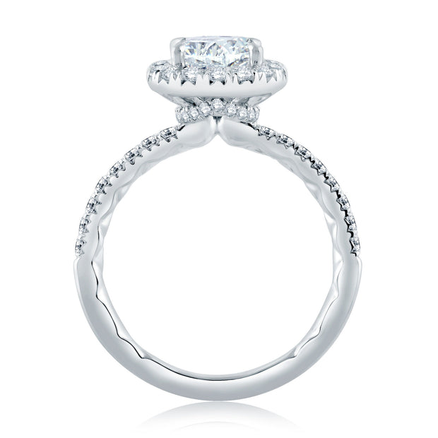 A Jaffe - Halo & Hidden Halo Diamond Engagement Ring Setting