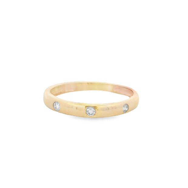 Flush Set Diamond Wedding Band
