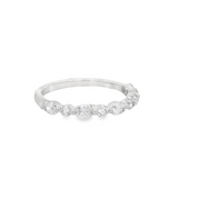 Alternating Shape Diamond Wedding Band - 2/3 Ct