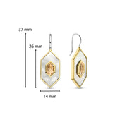 TI SENTO – HEXAGON MOTHER OF PEARL DANGLE EARRINGS