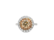Champagne & White Diamond Ring