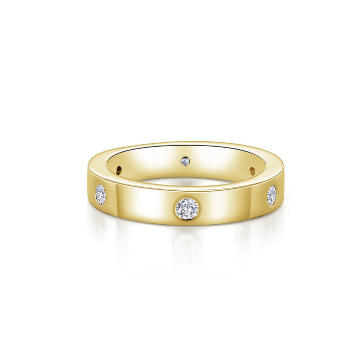 LAFONN - GOLD PLATED FLUSH SET PERIODIC STONE ETERNITY BAND