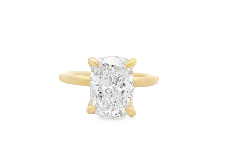 Hidden Halo Diamond Engagement Ring – 3 Ct Cushion Cut Center