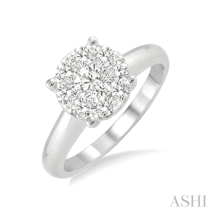 ASHI - "LOVEBRIGHT" CLUSTER DIAMOND RING