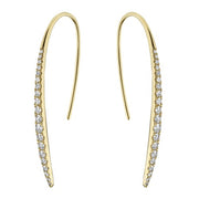 Tapered Diamond Vertical Bar Dangle Earrings