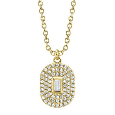 Shy Creation - Diamond Oval Pendant