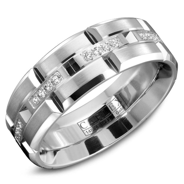 CROWN RING - MENS DIAMOND WEDDING BAND