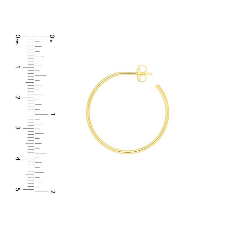 YELLOW GOLD HOOP EARRINGS