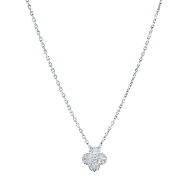 Italgem - Stainless Steel Clover Necklace 20"