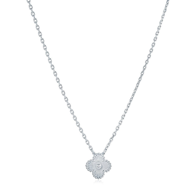 Italgem - Stainless Steel Clover Necklace 20"