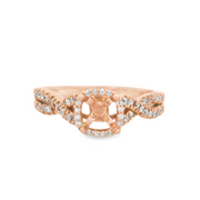 Twist Shank Diamond Engagement Ring Setting