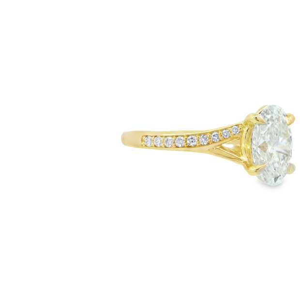 Diamond Engagement Ring - 2 Ct Oval Center