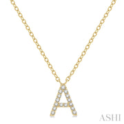 Ashi - 'A' Diamond Initial Pendant