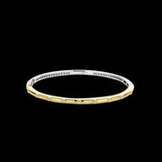 TI SENTO - TWO TONE BANGLE BRACELET WITH CRYSTALS