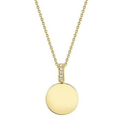 SHY CREATION - GOLD DISC PENDANT