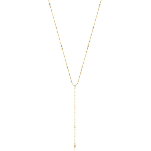 Ania Haie - Gold Parkle Point Y Necklace