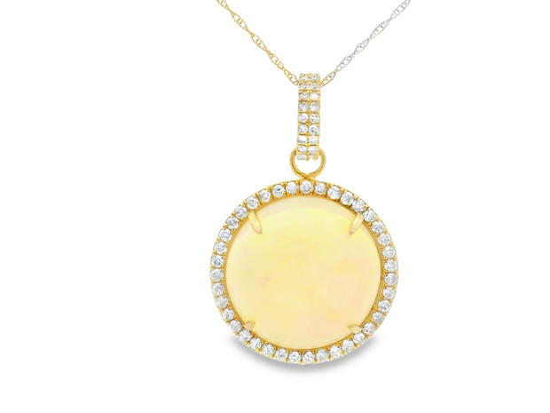 Opal & Diamond Pendant