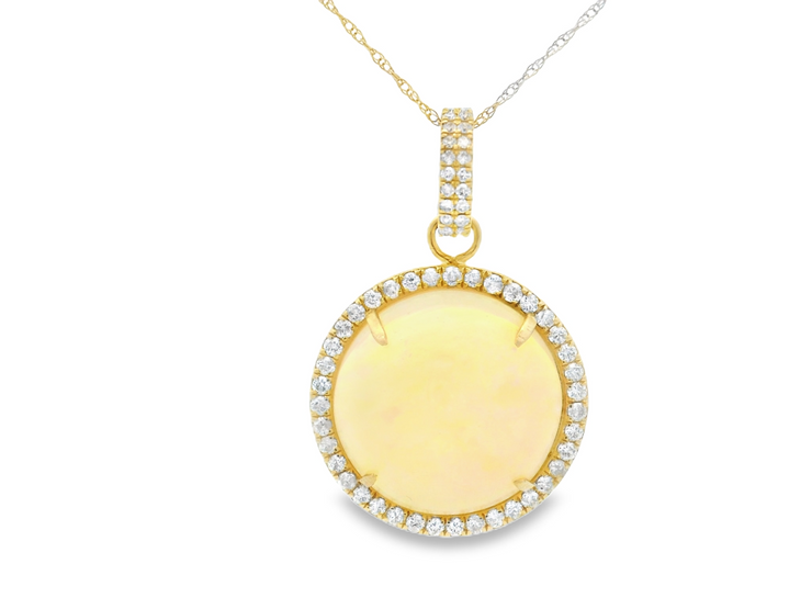 Opal & Diamond Pendant