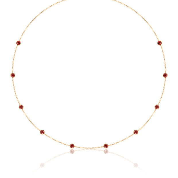 LUVENTE – GARNETS BY THE YARD NECKLACE