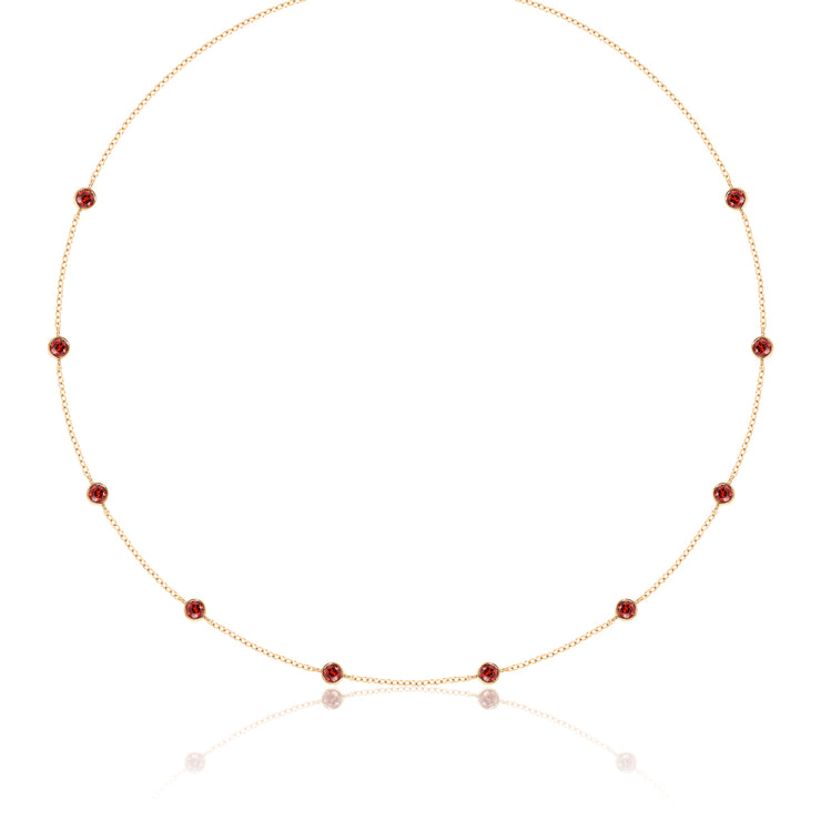 LUVENTE – GARNETS BY THE YARD NECKLACE