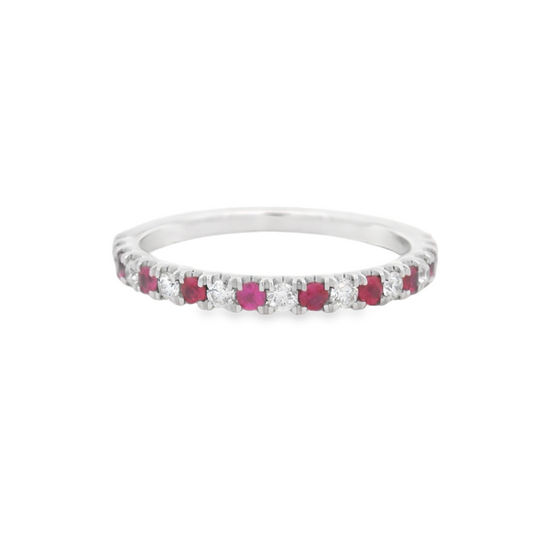RUBY & DIAMOND BAND 0.35CTW