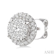 ASHI - DIAMOND CLUSTER STUD EARRINGS