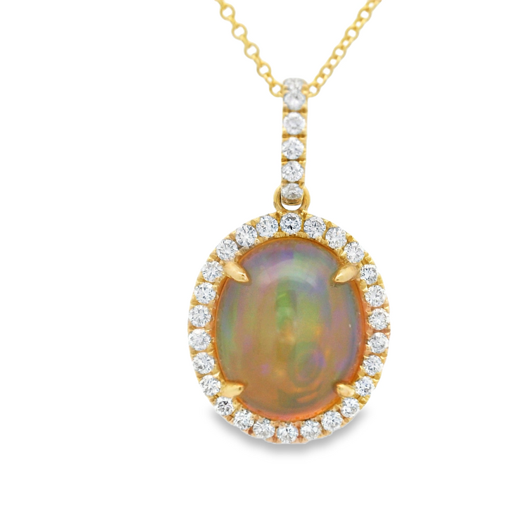 OPAL & DIAMOND PENDANT