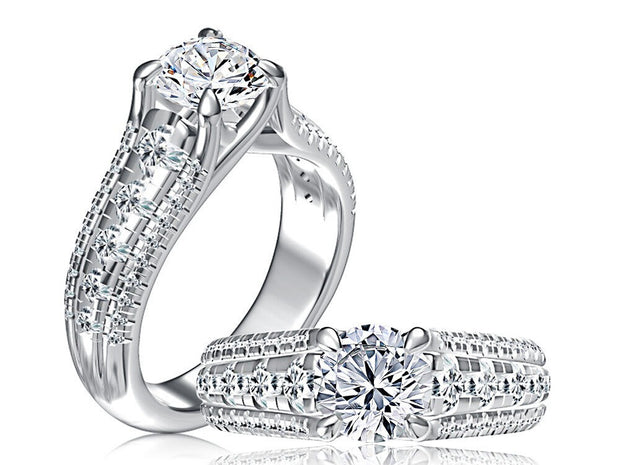 A Jaffe - Pave Diamond Engagement Ring Setting
