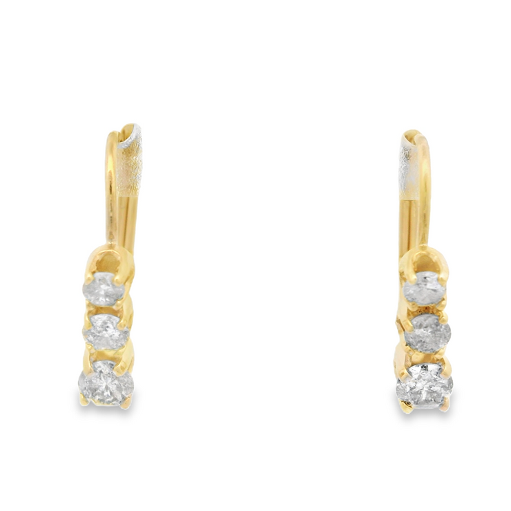 Diamond Hoop Earrings - 1/2 Ct