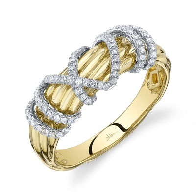 Shy Creation - Pave Diamond Wrap Ring