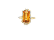 Citrine & Diamond Ring