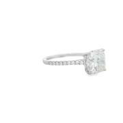 Diamond Engagement Ring - 3 Ct Square Cushion Center