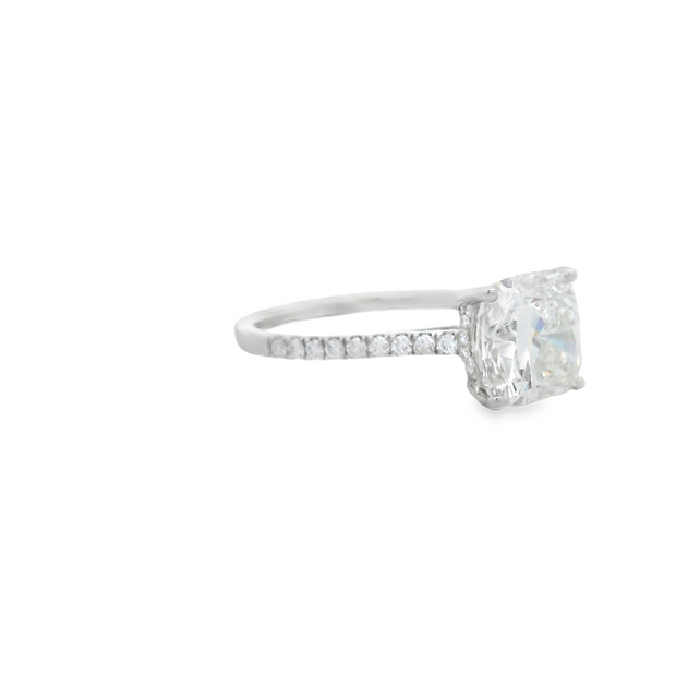 Diamond Engagement Ring - 3 Ct Square Cushion Center