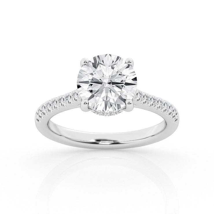 DIAMOND WEDDING SET - 2 CT ROUND CENTER