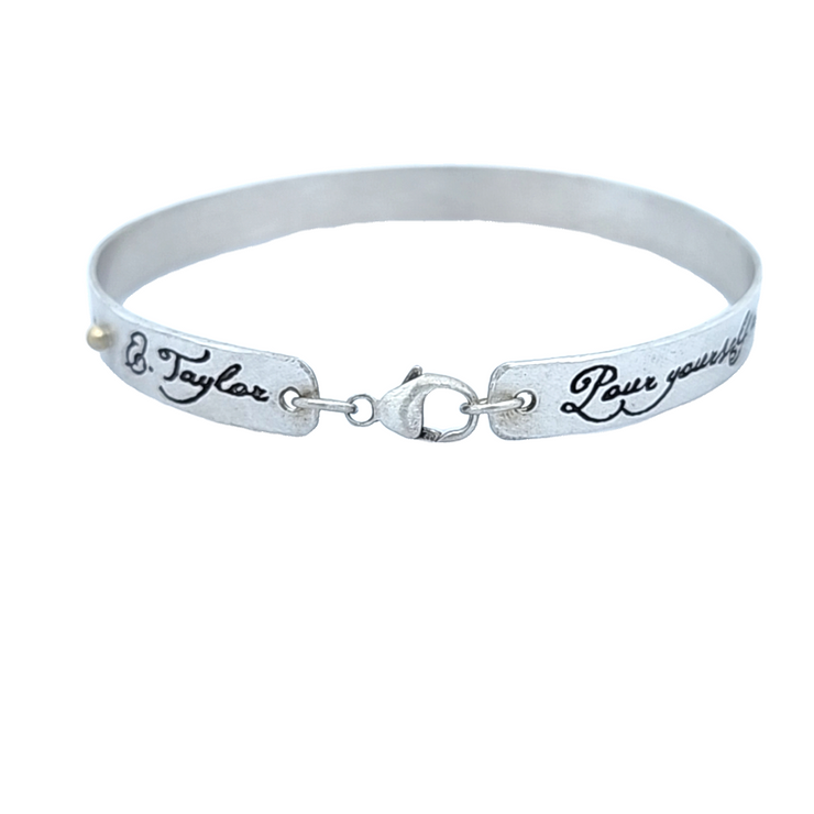 SILVER CUSTOMIZEABLE BANGLE BRACELET