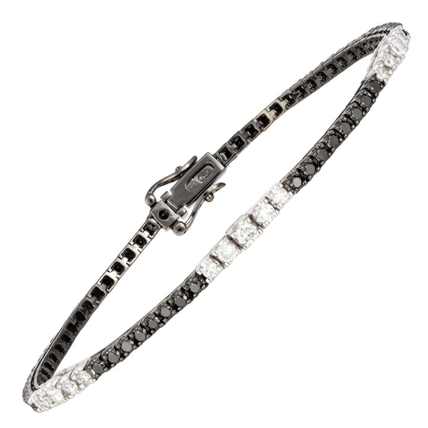 Black & White Diamond Tennis Bracelet