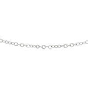 WHITE GOLD ADJUSTABLE CABLE CHAIN 18"