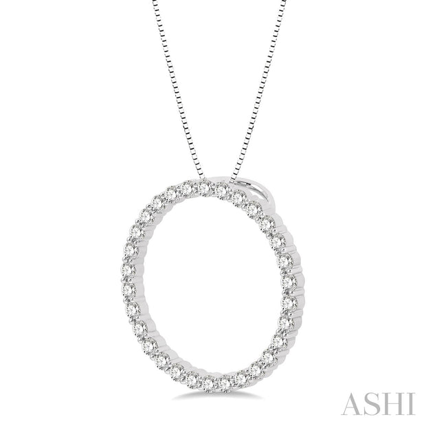 ASHI - 1 CARAT DIAMOND CIRCLE PENDANT