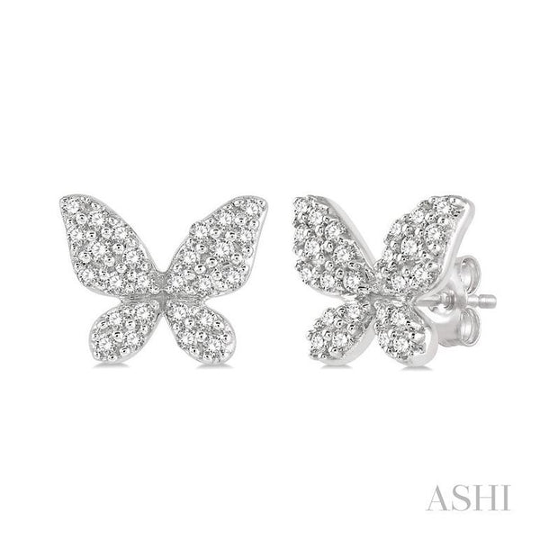 ASHI - DIAMOND BUTTERFLY EARRINGS