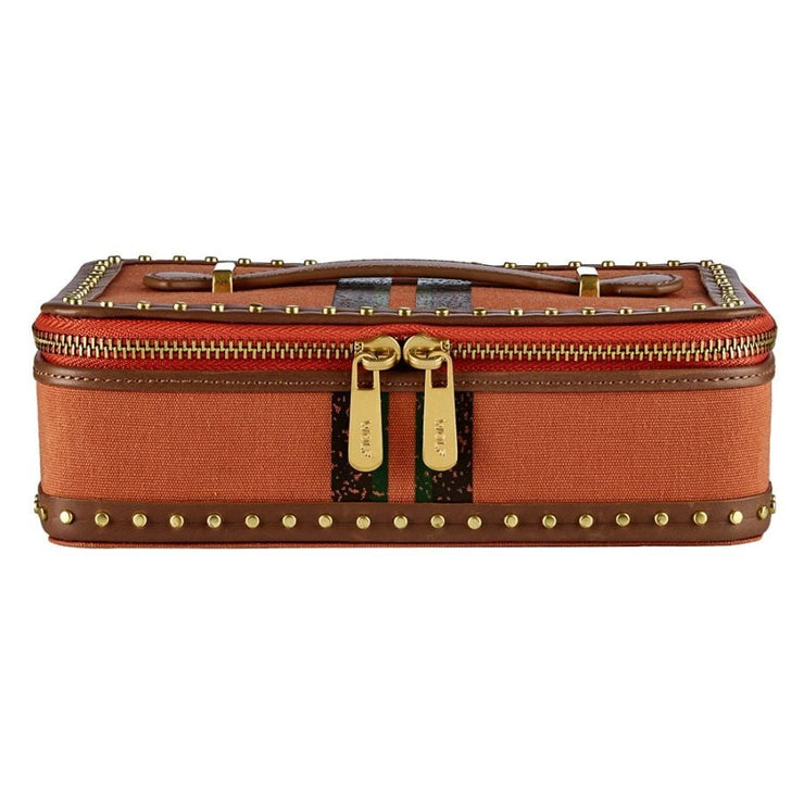 Wolf - Ida Travel Zip Jewelry Case - Orange