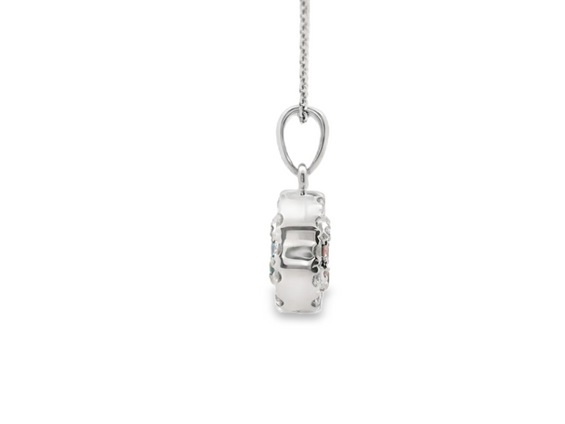 Blue & Pink Diamond Reversible Pendant
