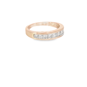 CHANNEL SET PRINCESS DIAMOND WEDDING BAND - 0.75 TCW