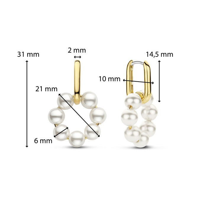 TI SENTO – PEARL HOOP EARRINGS