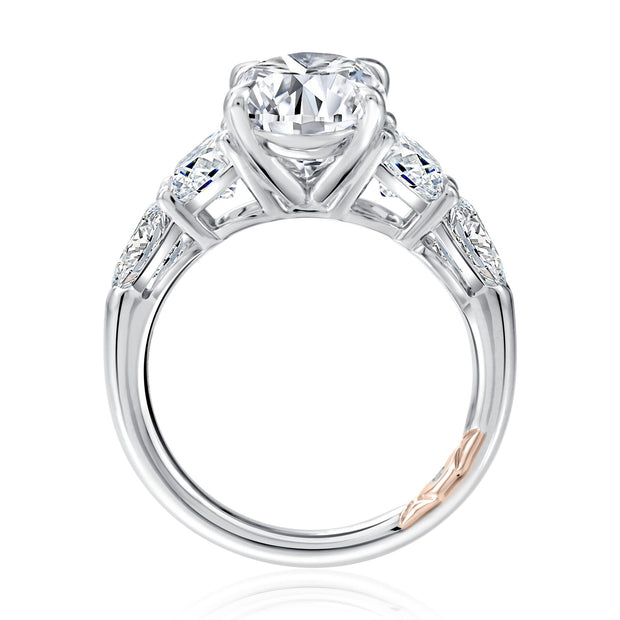 A Jaffe - Various Shape Diamonds Engagament Ring Setting
