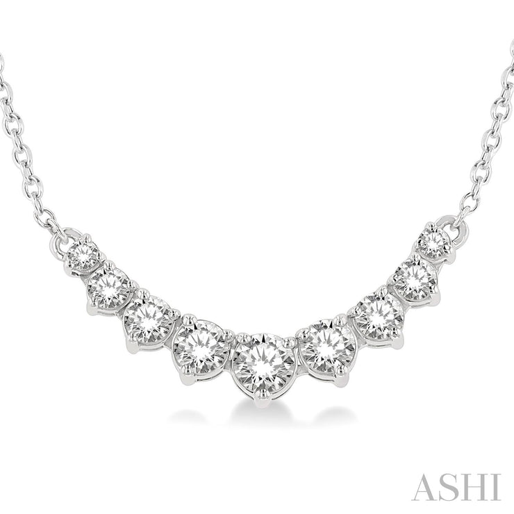 ASHI - GRADUATED DIAMOND SMILE NECKLACE