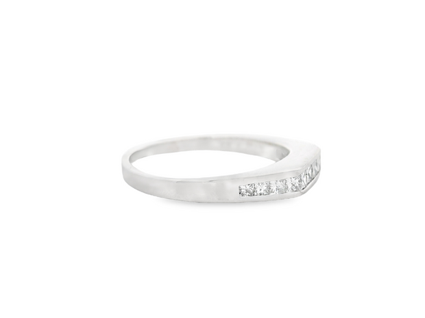 Flat Top Channel Set Diamond Wedding Band