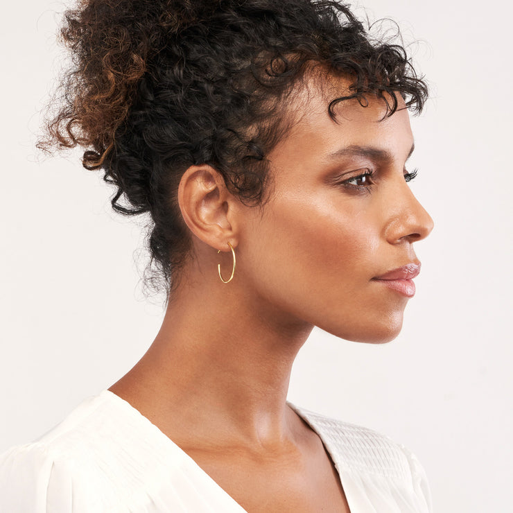 YELLOW GOLD HOOP EARRINGS