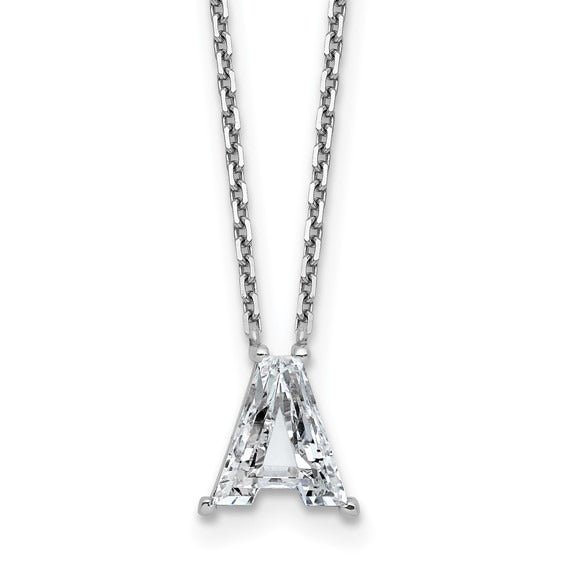 GOLD LAB GROWN DIAMOND LETTER A PENDANT